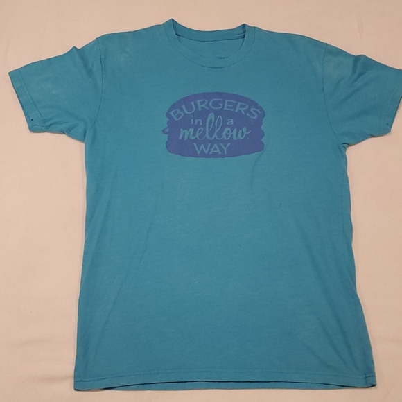 Mellow Mushroom Shirt Teal W Purple 